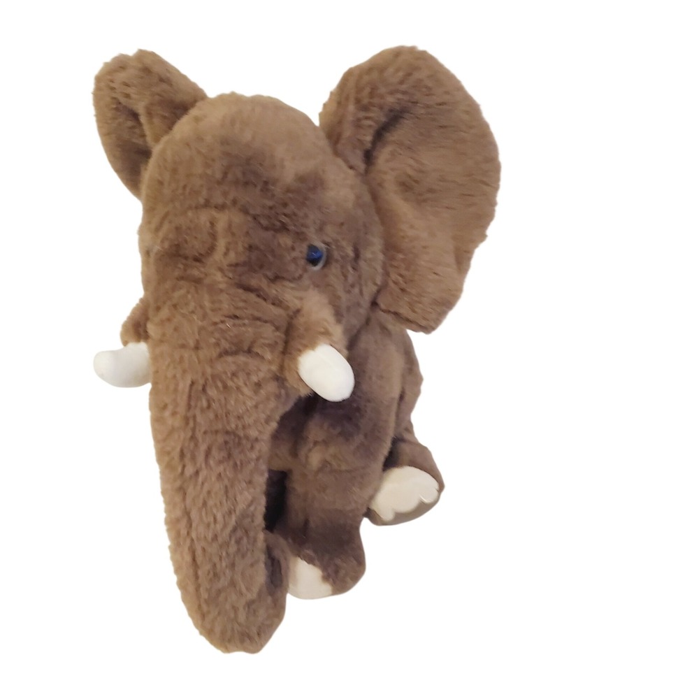 Fahlo African Elephant Plush Stuffed Animal Brown Soft Toy 11 inch